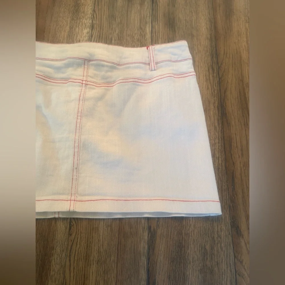 By.Dyln REVOLVE Skirt in cream bone with contrast stitching L Large